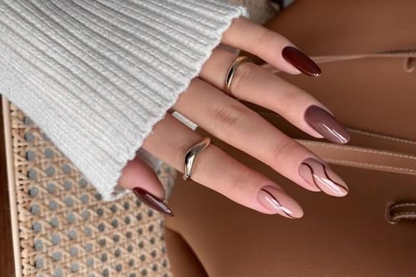 طرح لاک ناخن ساده برای ژلیش