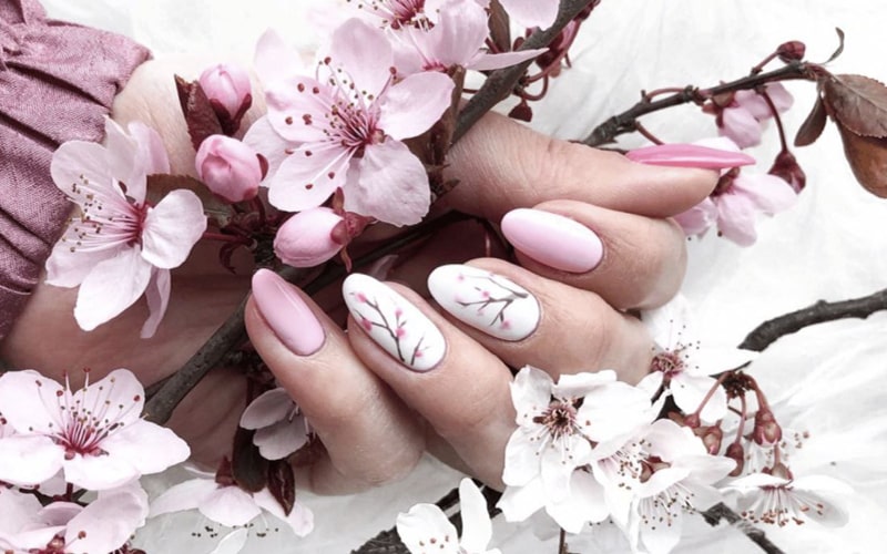 طرح ناخن ساکورا